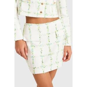 NEW AMANDA UPRICHARD perth skirt in white